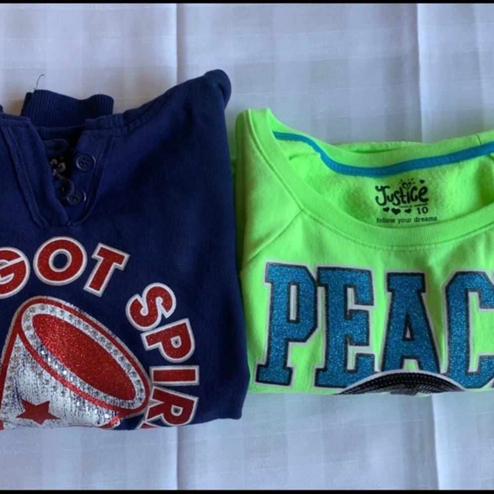Justice Sweatshirt Bundle Size 10